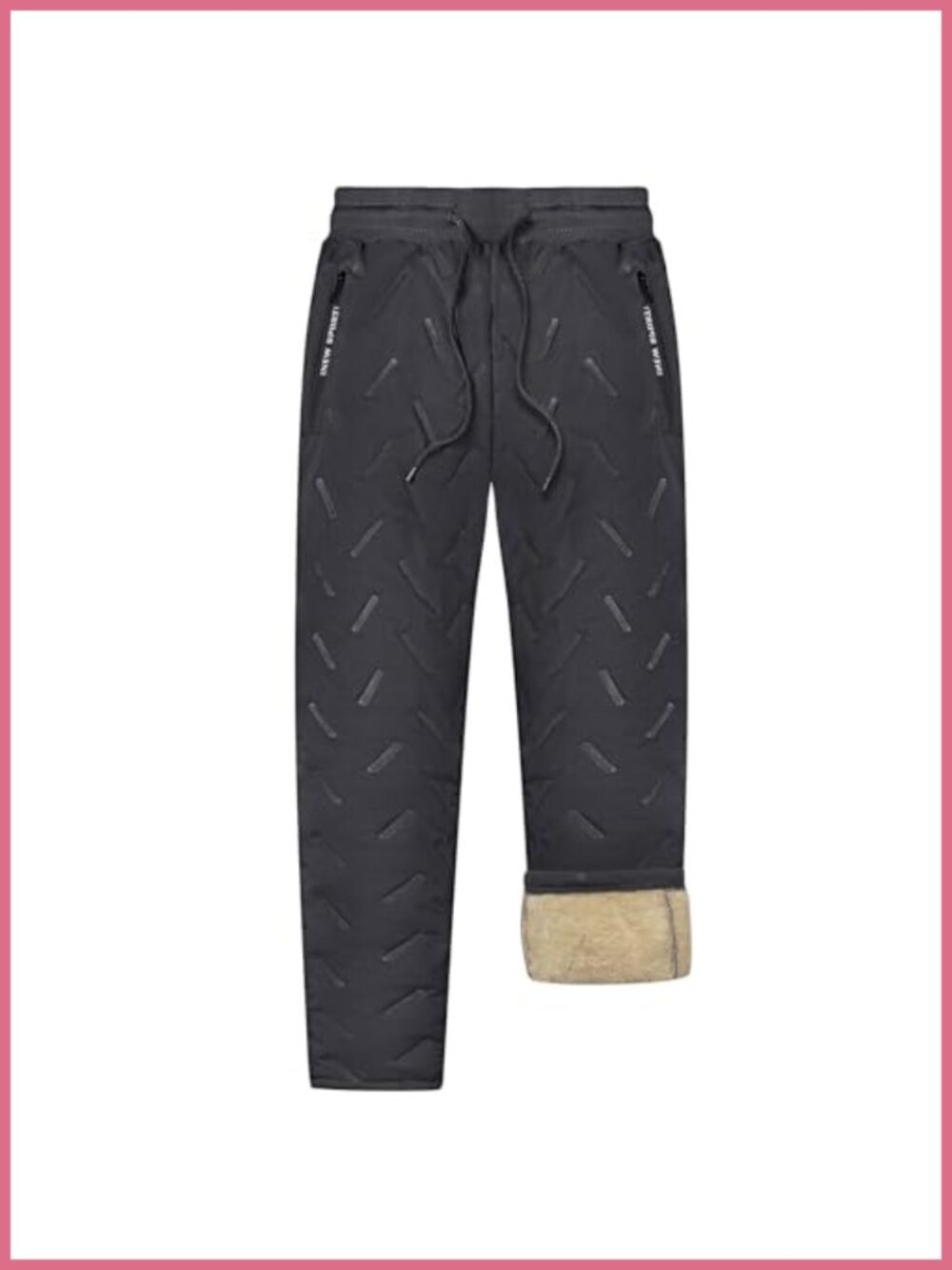 Men's Fleece Lined Sherpa Sweatpants Joggers Water Resistant Winter Active Pants